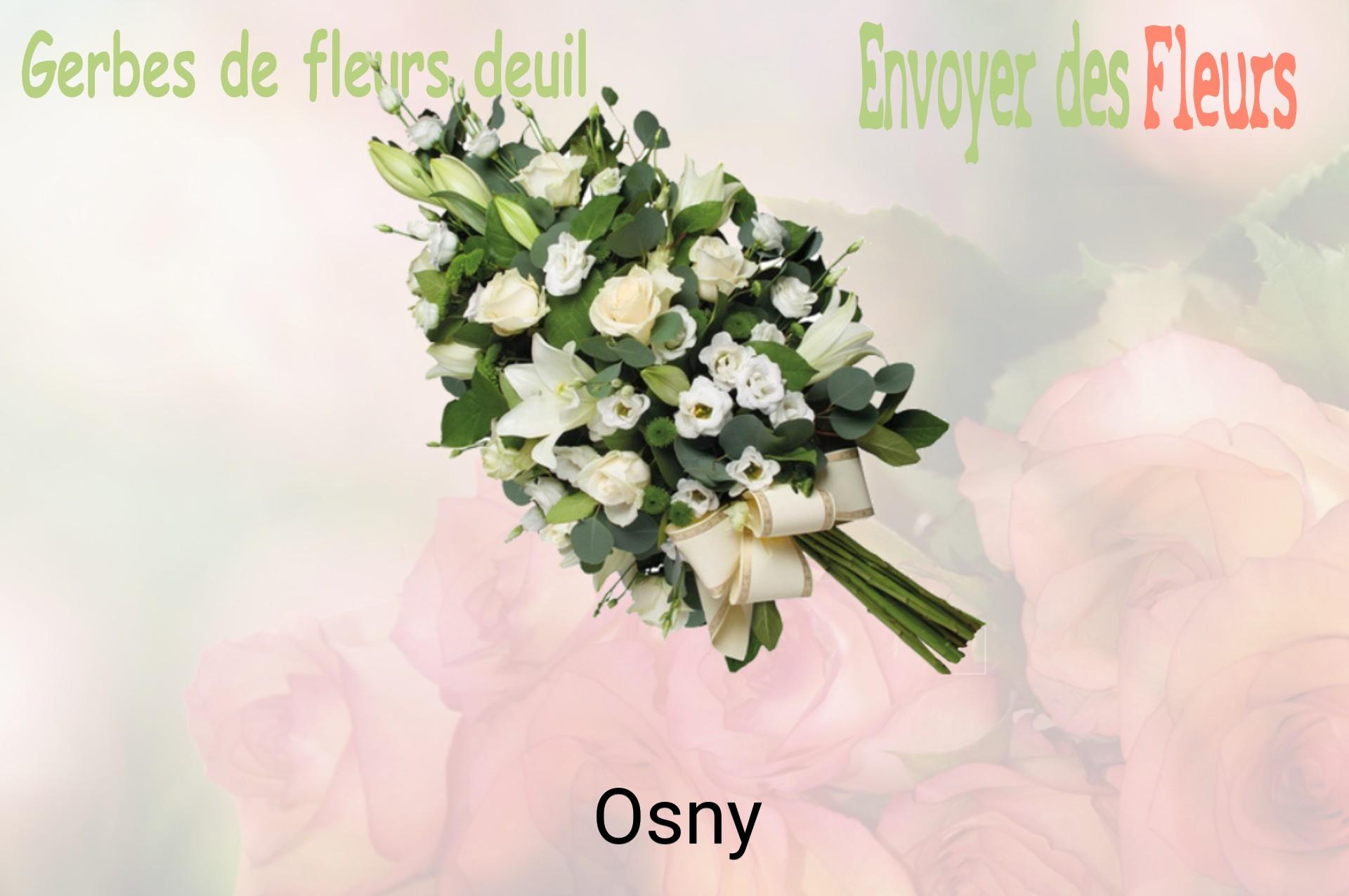 Gerbe de fleurs de deuil livrée à Osny